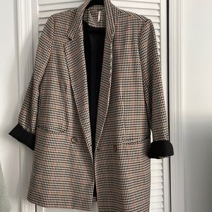 Free People Uptown Girl Houndstooth Blazer